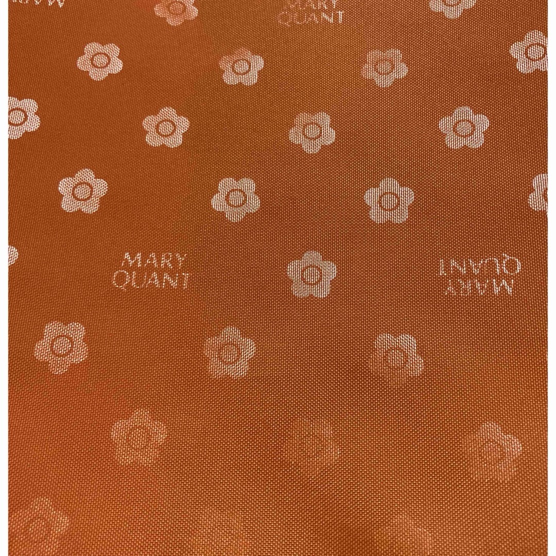 ★新品★マリークワント「MARYQUANT」布地★濃オレンジ★デイジー柄とロゴ③ | フリマアプリ ラクマ