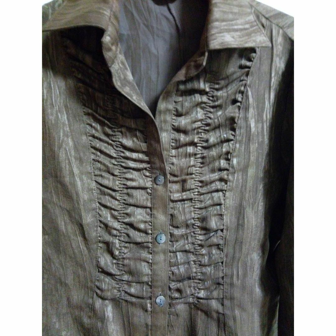 スエード風シャーリングシャツ レディースのトップス(シャツ/ブラウス(長袖/七分))の商品写真