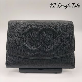 シャネル(CHANEL)のシャネル キャビアスキン デカココ 折り財布 ブラック(財布)