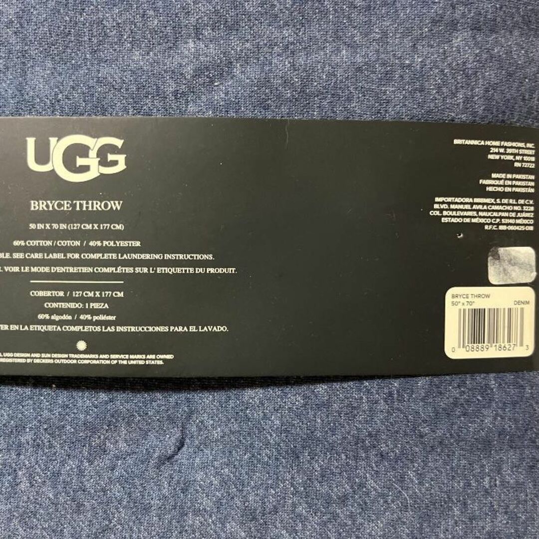 UGG(アグ)のUGG　BRYCE THROW ネイビーブルー  #55039 インテリア/住まい/日用品の寝具(毛布)の商品写真