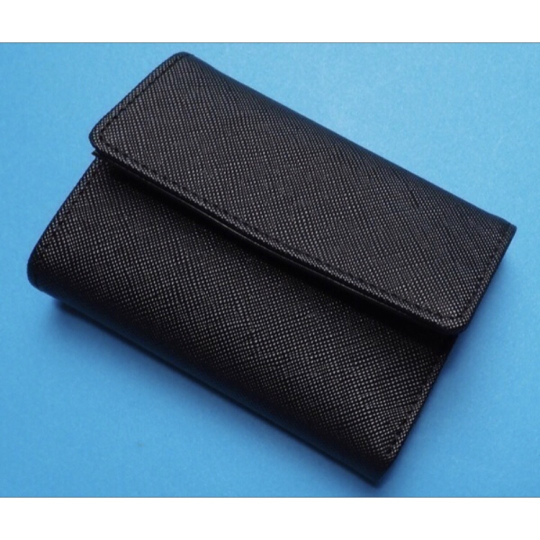 COMME CA MEN(コムサメン)の新品 定価20,900円 コムサメン 市松柄 カード&コインケース 黒 メンズのファッション小物(折り財布)の商品写真