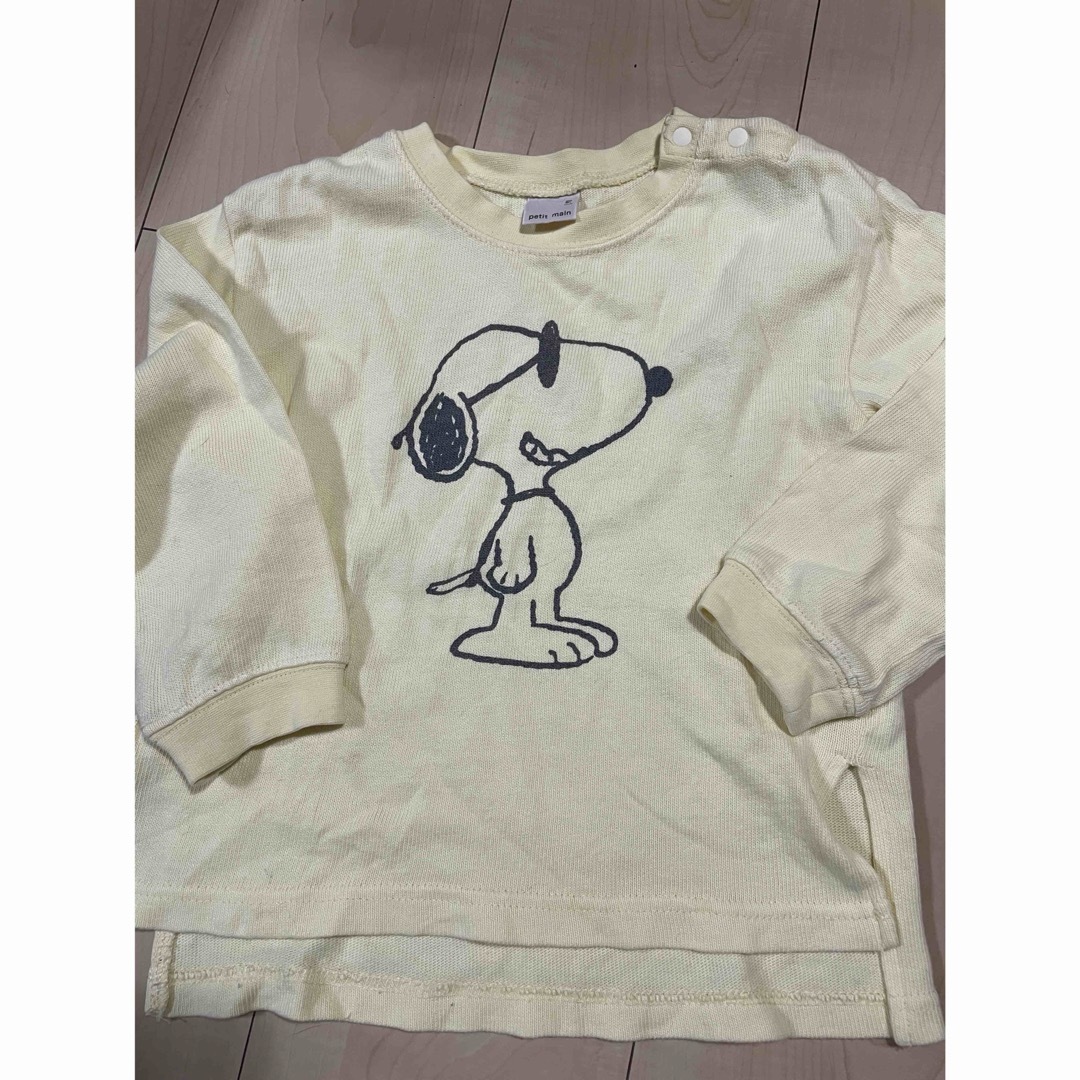 petit main(プティマイン)のpetit main プティマイン　SNOOPY スウェット キッズ/ベビー/マタニティのキッズ服男の子用(90cm~)(Tシャツ/カットソー)の商品写真