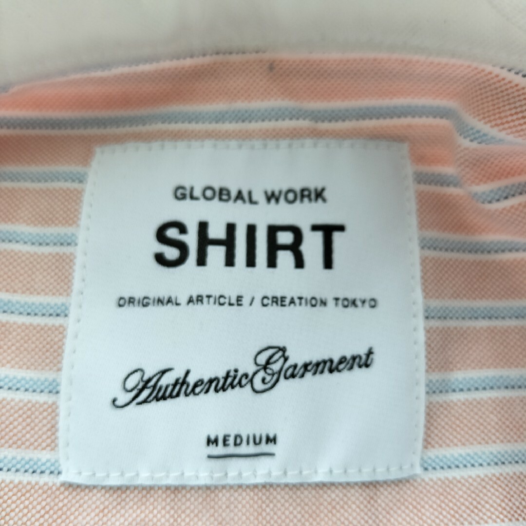 GLOBAL WORK(グローバルワーク)のGLOBAL WORK★ストライプクレリックシャツ★USE★M メンズのトップス(シャツ)の商品写真