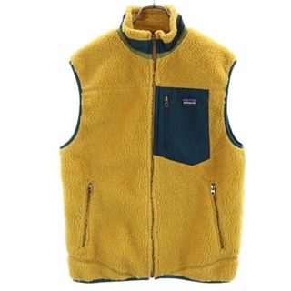 パタゴニア(patagonia)のパタゴニア レトロカーディガン フリース ベスト M イエロー系 patagonia アウトドア メンズ 古着 【231231】(ベスト)