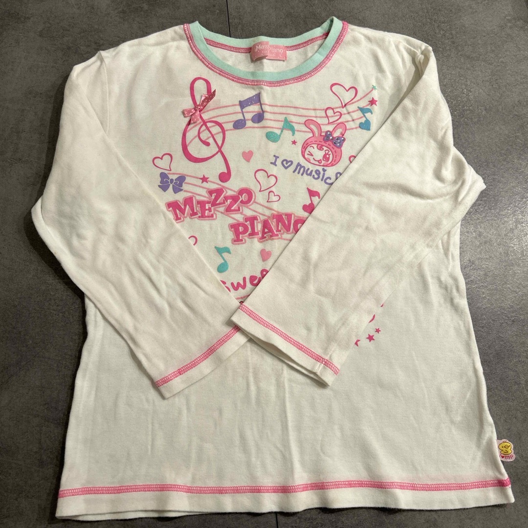 mezzo piano(メゾピアノ)のmezzo piano旧デザイン160センチ　七分袖 キッズ/ベビー/マタニティのキッズ服女の子用(90cm~)(Tシャツ/カットソー)の商品写真