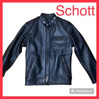 ショット(schott)の【美品】Schott ショット  ライダースジャケット　革ジャン シングル(ライダースジャケット)