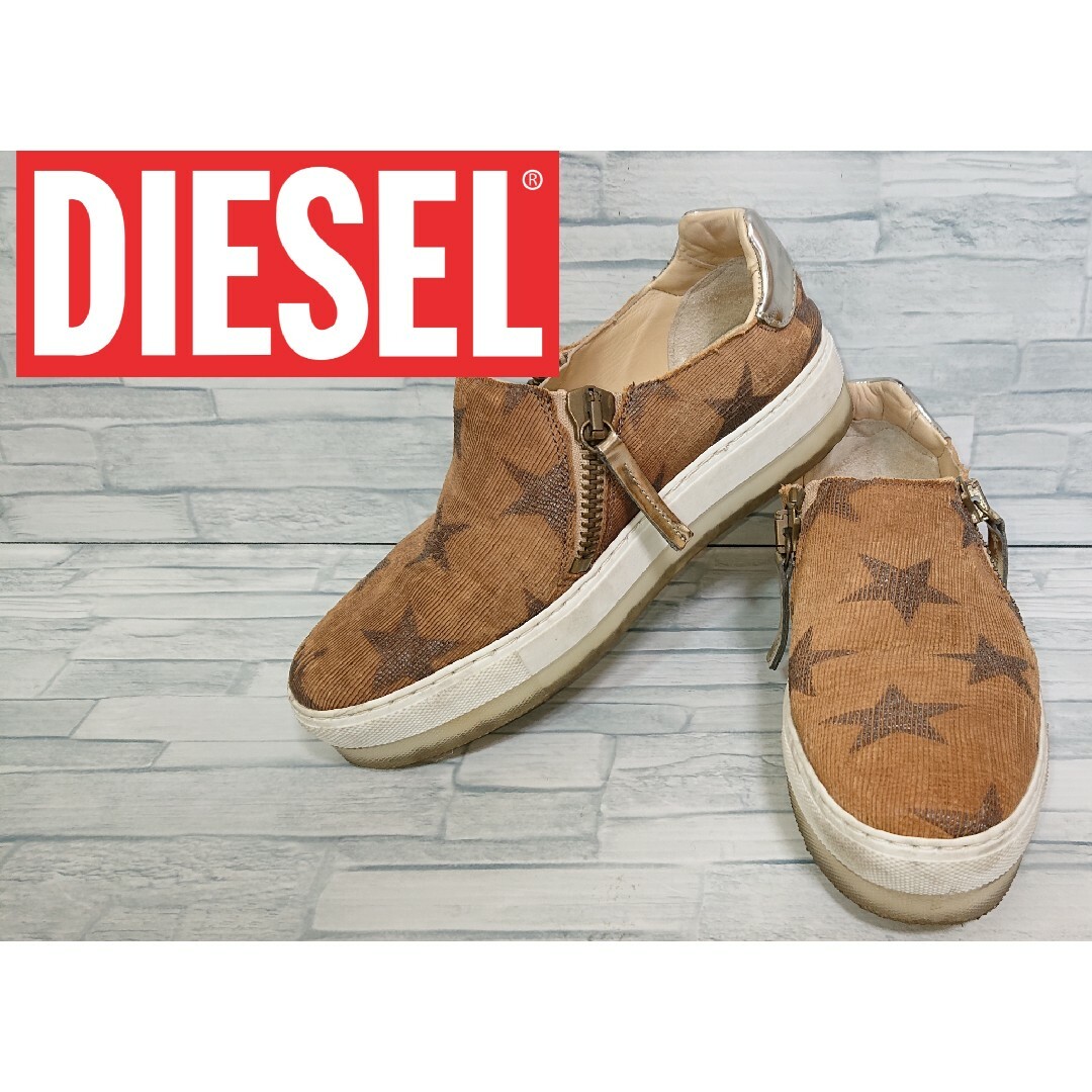 DIESEL(ディーゼル)のDIESEL  レディース 22.5cm ディーゼル 靴 スリッポン 星 スター レディースの靴/シューズ(スニーカー)の商品写真