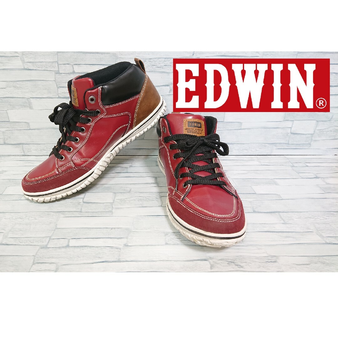 EDWIN【美品】EDWIN ハイカット スニーカー エドウィン メンズ 27cm