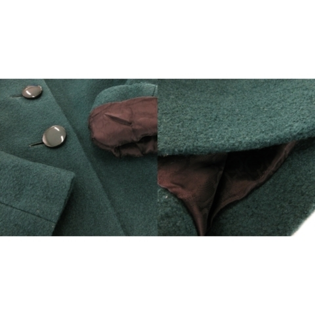 ROPE’(ロペ)のロペ コート ノーカラー ロング丈 ウール ベルト ループ もこもこ 緑 レディースのジャケット/アウター(その他)の商品写真
