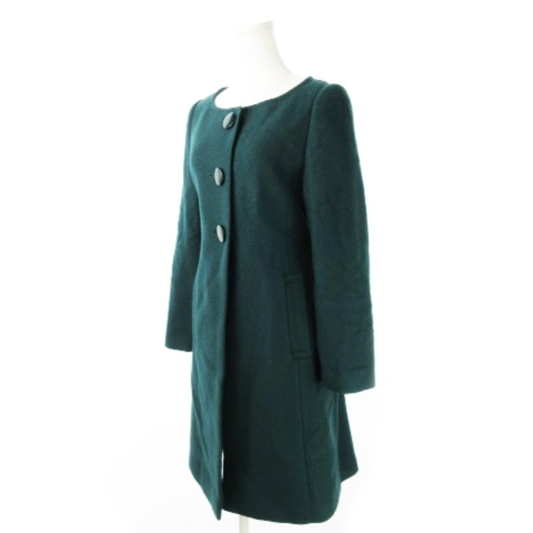 ROPE’(ロペ)のロペ コート ノーカラー ロング丈 ウール ベルト ループ もこもこ 緑 レディースのジャケット/アウター(その他)の商品写真
