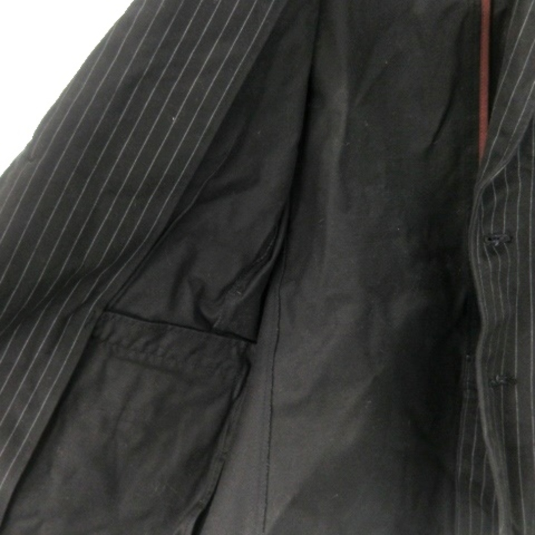 other(アザー)のパワートゥーザピープル ジャケット テーラード 厚手 ストライプ L 黒 メンズのジャケット/アウター(テーラードジャケット)の商品写真