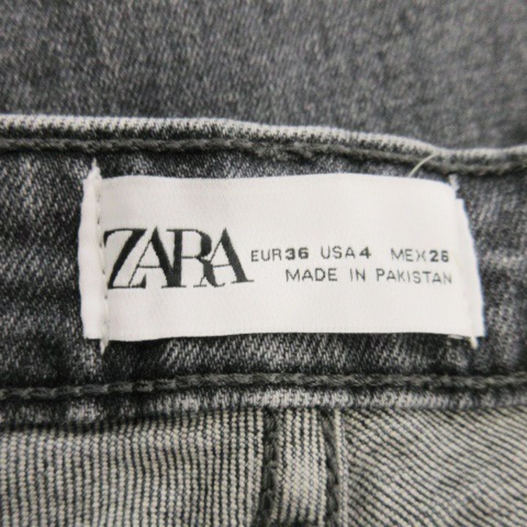 ZARA(ザラ)のザラ パンツ デニム スキニー ストレッチ ウォッシュ加工 36 グレー レディースのパンツ(デニム/ジーンズ)の商品写真