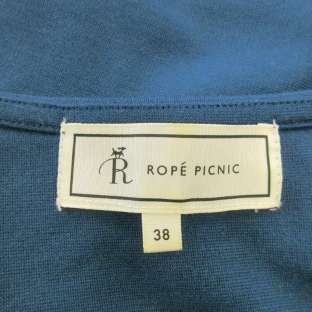 Rope' Picnic(ロペピクニック)のロペピクニック ワンピース ミニ 長袖 ストレッチ バイカラー 38 青 ブルー レディースのワンピース(ミニワンピース)の商品写真