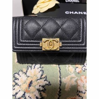 シャネル(CHANEL)のシャネル　名刺入れ　カードケース　未使用　キャビアスキン　ブラック(名刺入れ/定期入れ)