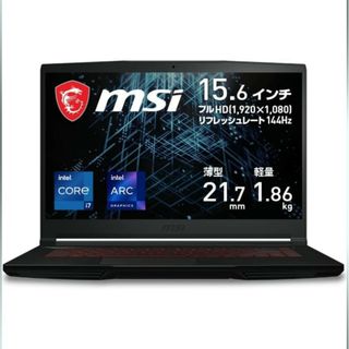 エムエスアイ(msi)のThin-GF63-12HW-1502JP(ノートPC)