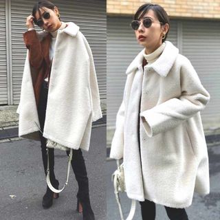 Ameri VINTAGE - 最終値下げBLANKET LIKE FAKE MOUTON COATの通販 by ...