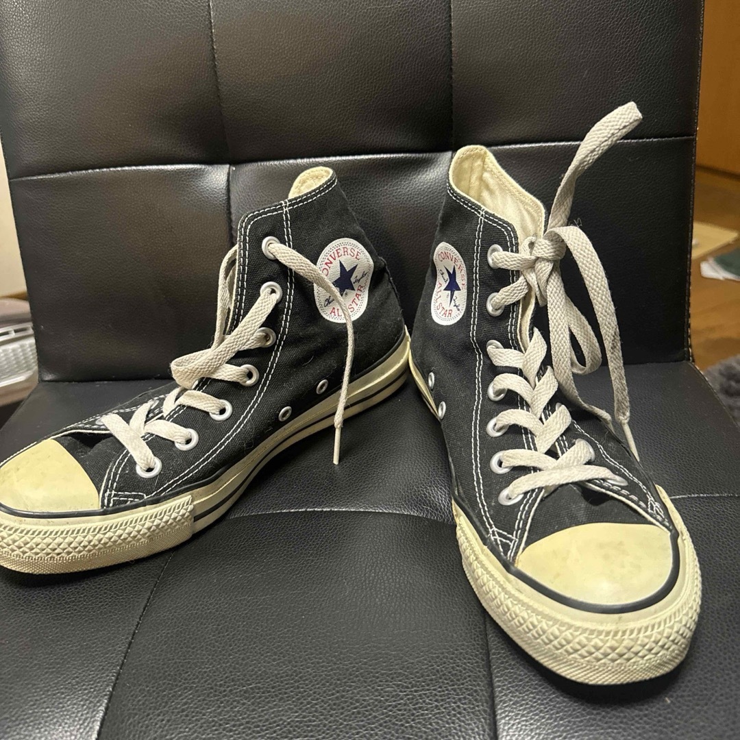 ALL STAR（CONVERSE）(オールスター)のコンバース　オールスター　ハイカットスニーカー黒24センチ。   レディースの靴/シューズ(スニーカー)の商品写真