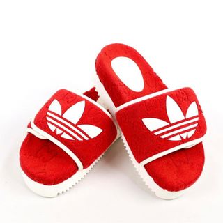 グッチ(Gucci)の新品　adidas x Gucci コラボ GG プラットフォームサンダル　赤(サンダル)