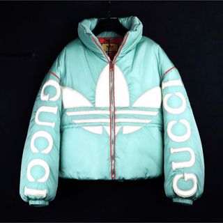 グッチ(Gucci)の新品　GUCCI×ADIDAS パデッド ナイロン ボンバー　ダウンジャケット(ダウンジャケット)