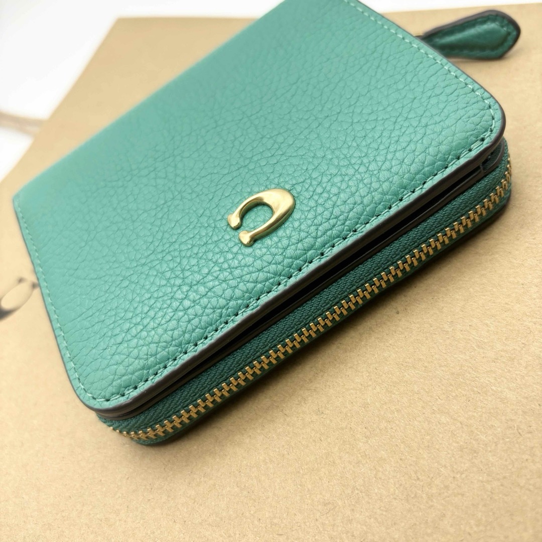 【COACH☆新品】ビルフォールド ウォレット!ブライト グリーン!折り財布! 【COACH☆新品】ビルフォールド ウォレット!ブライト グリーン!折り財布!