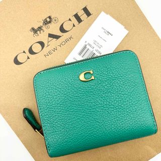 コーチ(COACH)の【COACH☆新品】ビルフォールド ウォレット！ブライト グリーン！折り財布！(財布)