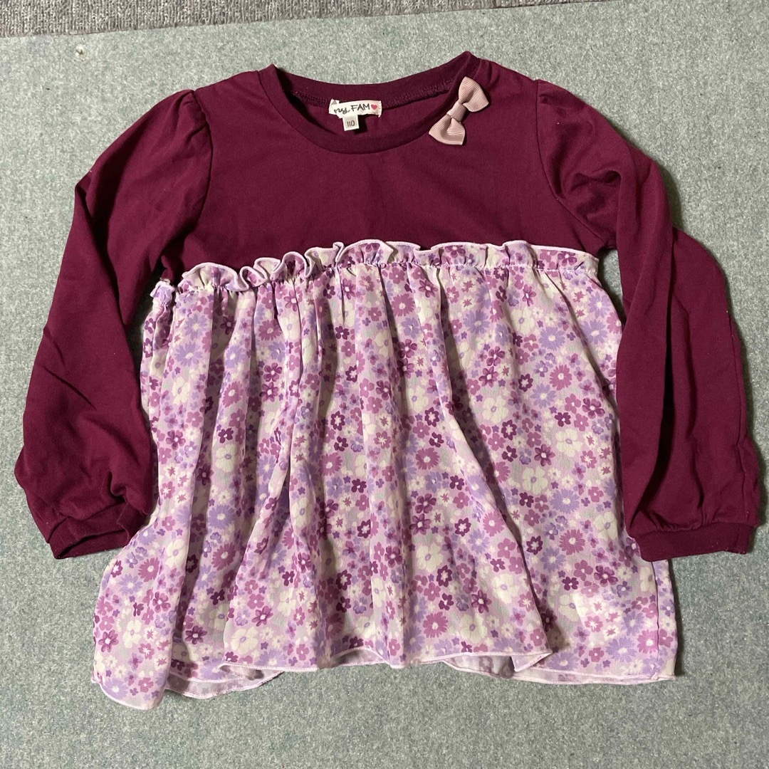 anyFAM(エニィファム)のany FAM女の子長袖チュニック110 キッズ/ベビー/マタニティのキッズ服女の子用(90cm~)(Tシャツ/カットソー)の商品写真