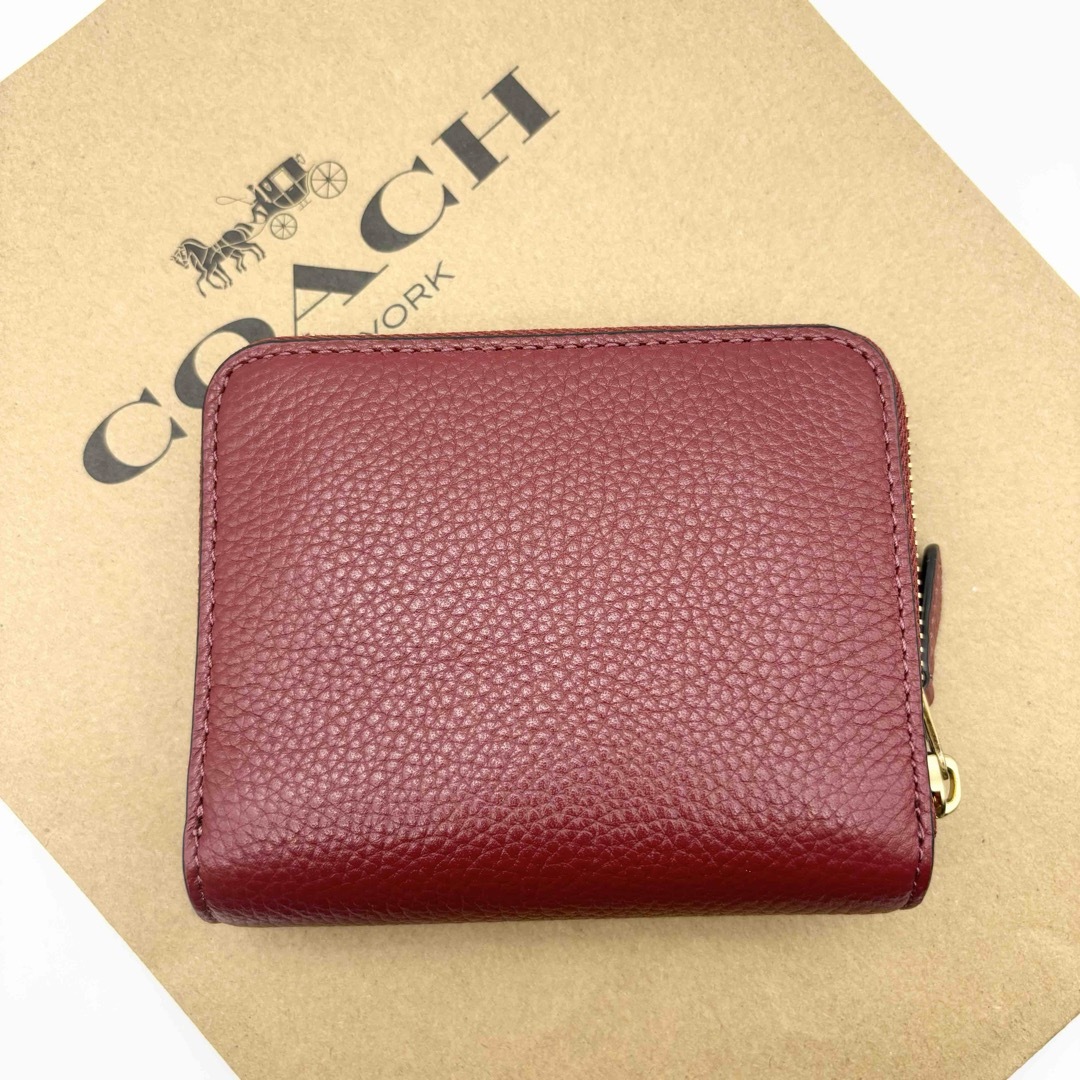 【COACH☆新品】 ビルフォールド ウォレット・カラーブロック！レッド！