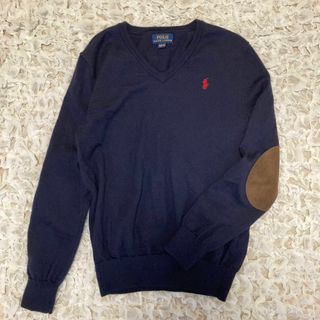 ポロラルフローレン(POLO RALPH LAUREN)のPOLO RALPH LAUTEN エルボーパッチ ウールニット  レザー(ニット/セーター)