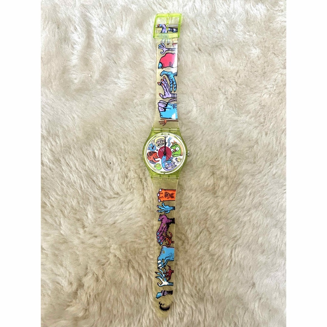 swatch(スウォッチ)の【値下げ！】腕時計　swatch スウォッチ　モンスター風イラスト レディースのファッション小物(腕時計)の商品写真