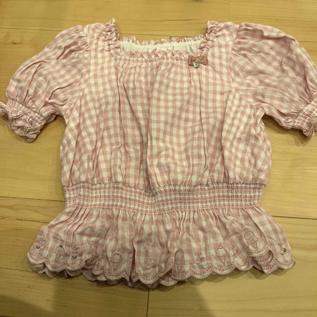 mezzo piano(メゾピアノ)のメゾピアノシャツ キッズ/ベビー/マタニティのキッズ服女の子用(90cm~)(Tシャツ/カットソー)の商品写真