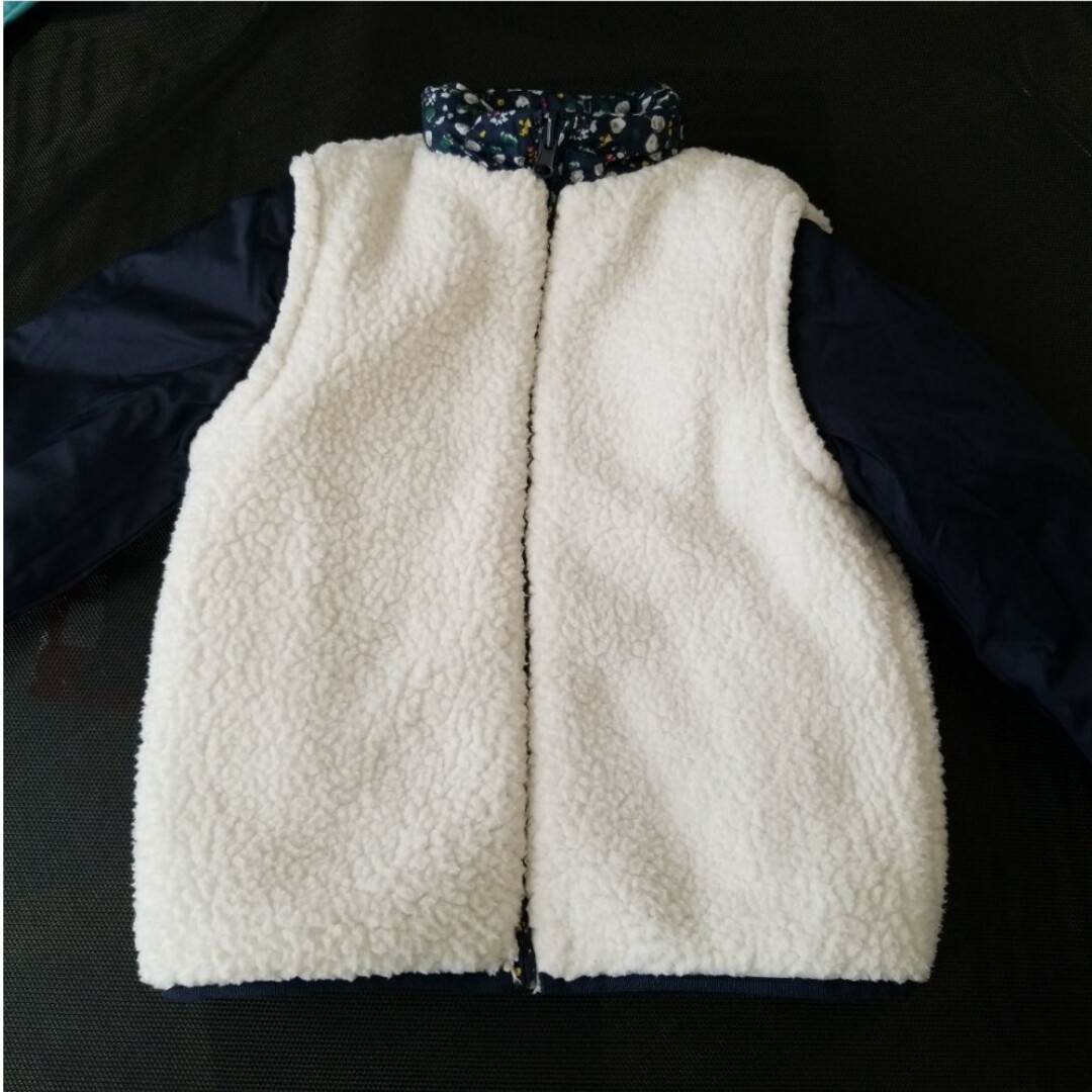 PETIT BATEAU(プチバトー)のプチバトー リバーシブルコート 8ans/128cm キッズ/ベビー/マタニティのキッズ服女の子用(90cm~)(コート)の商品写真