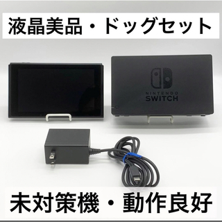 ニンテンドースイッチ(Nintendo Switch)の【液晶美品】Nintendo Switch 本体 旧型 ドッグセット 未対策機(家庭用ゲーム機本体)