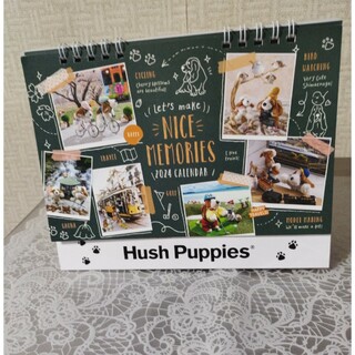 Hush Puppies - 2024年 犬デザイン ハッシュパピー 卓上カレンダー★dog