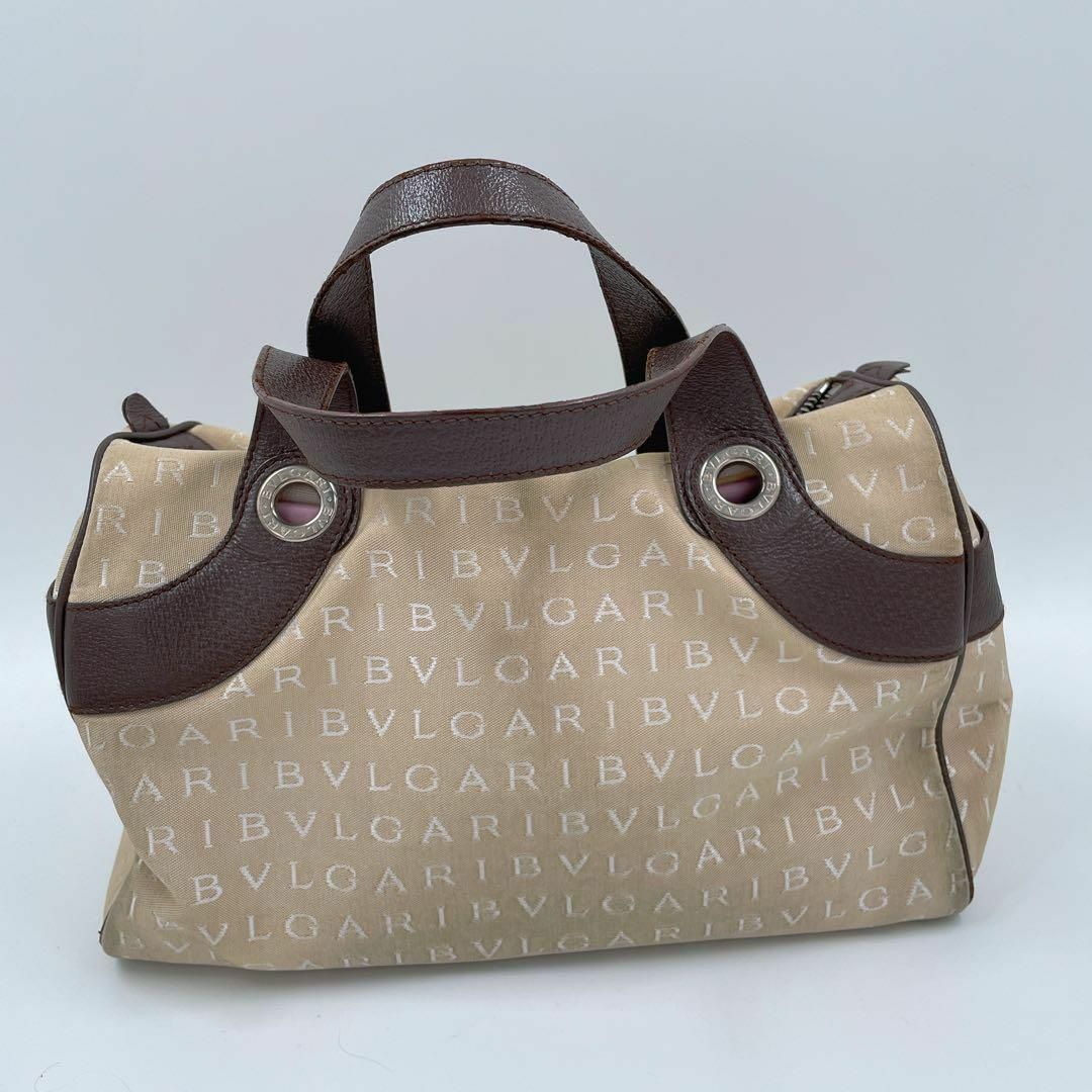 BVLGARI(ブルガリ)の【正規品】ブルガリ　ミニボストンバッグ ハンドバッグ ロゴマニア サークルロゴ レディースのバッグ(ハンドバッグ)の商品写真