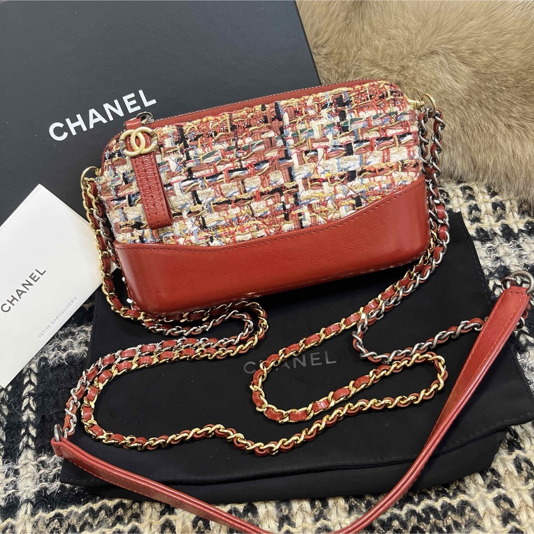 CHANEL(シャネル)の極極美品！激レア！ガブリエル　ドゥ　CHANEL★ツイード　チェーンウォレット レディースのバッグ(ショルダーバッグ)の商品写真