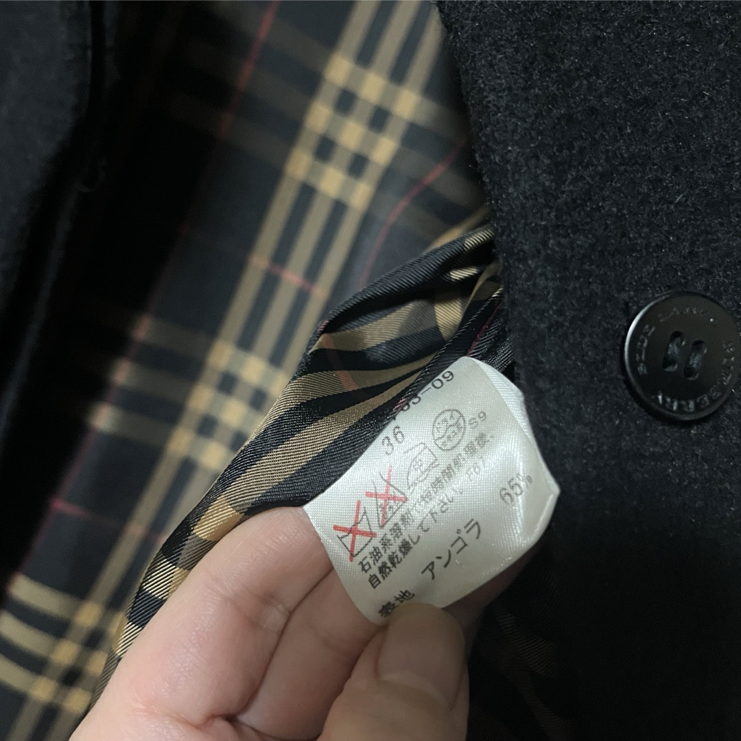 BURBERRY BLUE LABEL(バーバリーブルーレーベル)の美品Burberry ブルーレーベル¨アンゴラコート レディースのジャケット/アウター(ロングコート)の商品写真