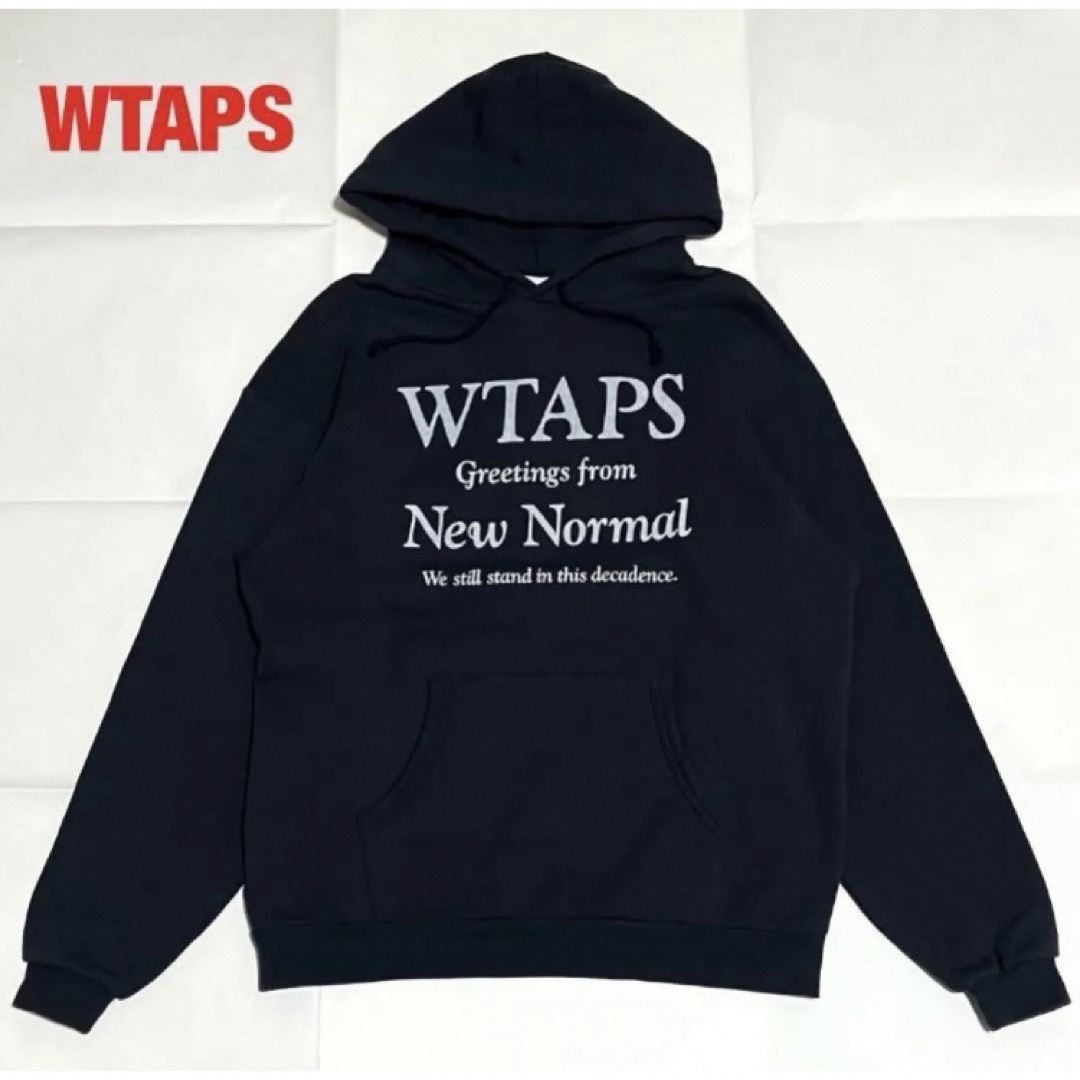 【人気】WTAPS　ダブルタップス　プルオーバーパーカー　オーバーサイズ　裏起毛英字