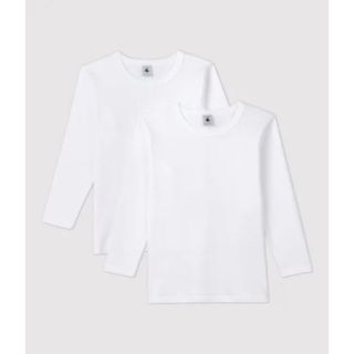 PETIT BATEAU - 新品未使用 プチバトー ホワイト 長袖Tシャツ 2枚組