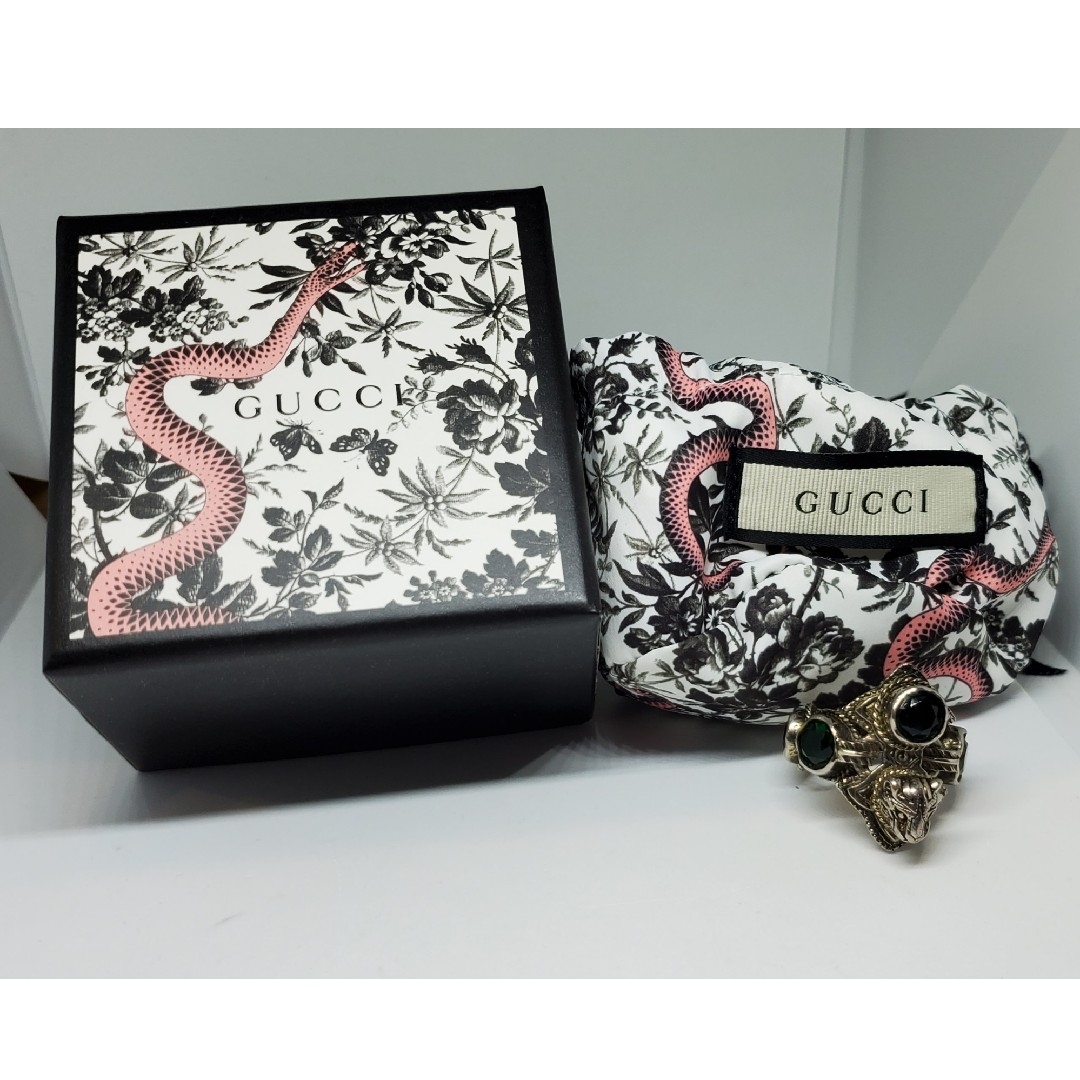 Gucci(グッチ)の【超レア廃盤品】GUCCI アンガーフォレスト スワロフスキー リング メンズのアクセサリー(リング(指輪))の商品写真