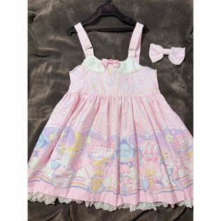 アンジェリックプリティー(Angelic Pretty)のCotton Candy Shop サロベイト　２点セット(ひざ丈ワンピース)