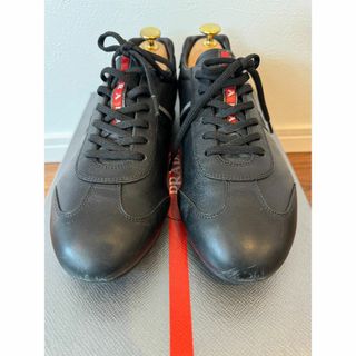 プラダ(PRADA)の【中古】プラダ PRADA スニーカー レザー（ブラック）(スニーカー)