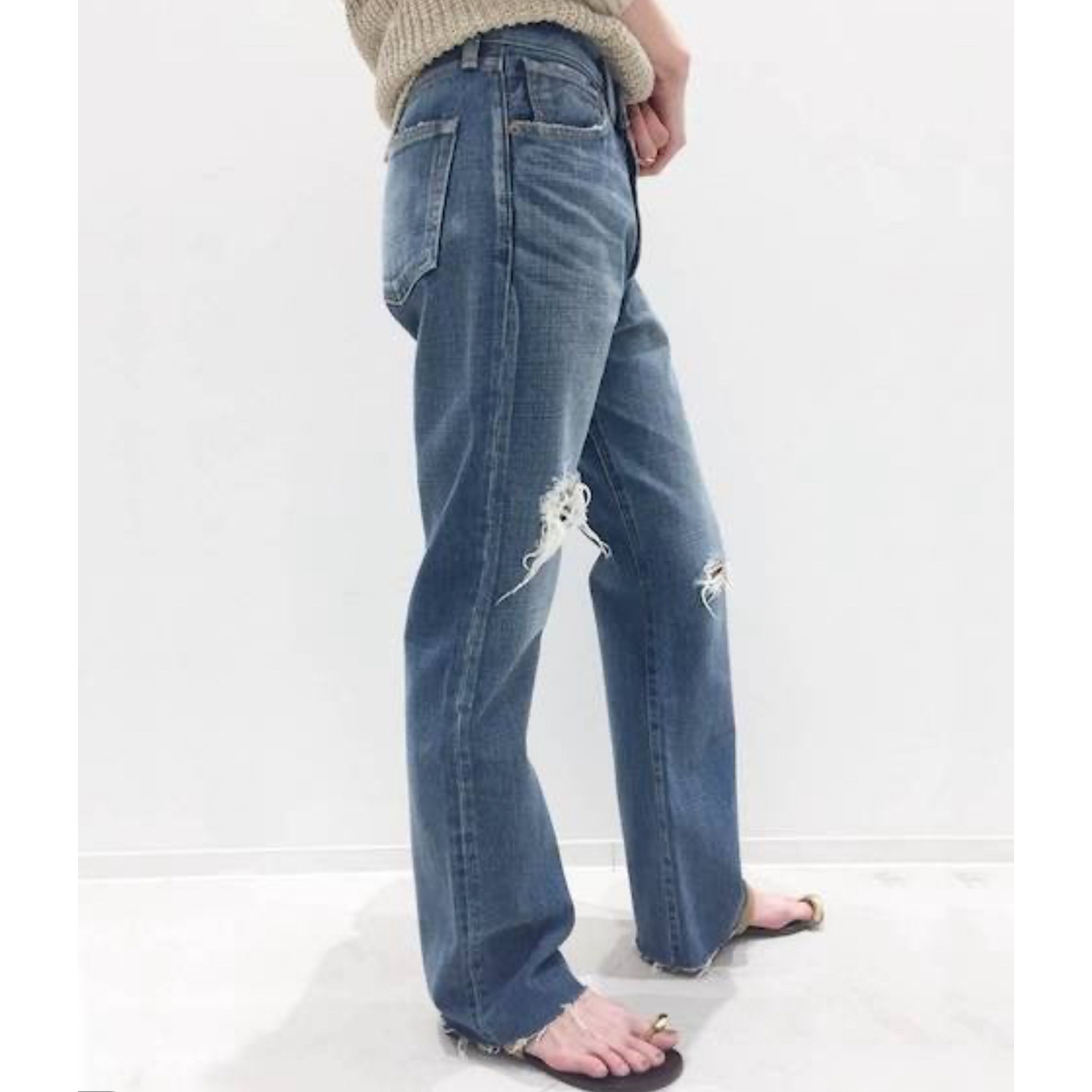 L'Appartement DEUXIEME CLASSE(アパルトモンドゥーズィエムクラス)のDAMAGE DENIM 34 レディースのパンツ(デニム/ジーンズ)の商品写真