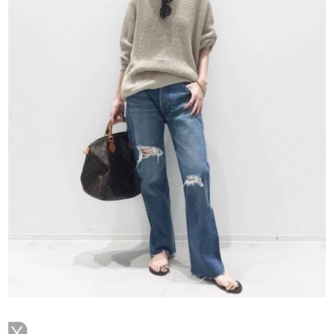 L'Appartement DEUXIEME CLASSE(アパルトモンドゥーズィエムクラス)のDAMAGE DENIM 34 レディースのパンツ(デニム/ジーンズ)の商品写真