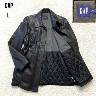 美品✨OLD GAP ギャップ　羊革　ラムレザー　ジャケット　ブラック  L