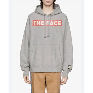 グッチ(Gucci)のグッチ GUCCI The Face HOODIE グレー　S(パーカー)