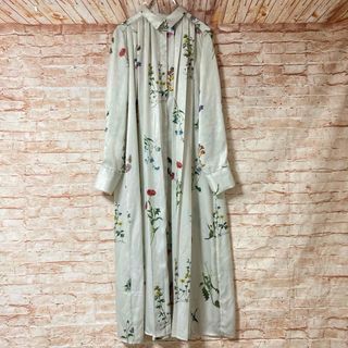 アメリヴィンテージ(Ameri VINTAGE)の専用♡アメリ AMERI ワンピース シャツ チュニック フレア ロング 花柄(ロングワンピース/マキシワンピース)