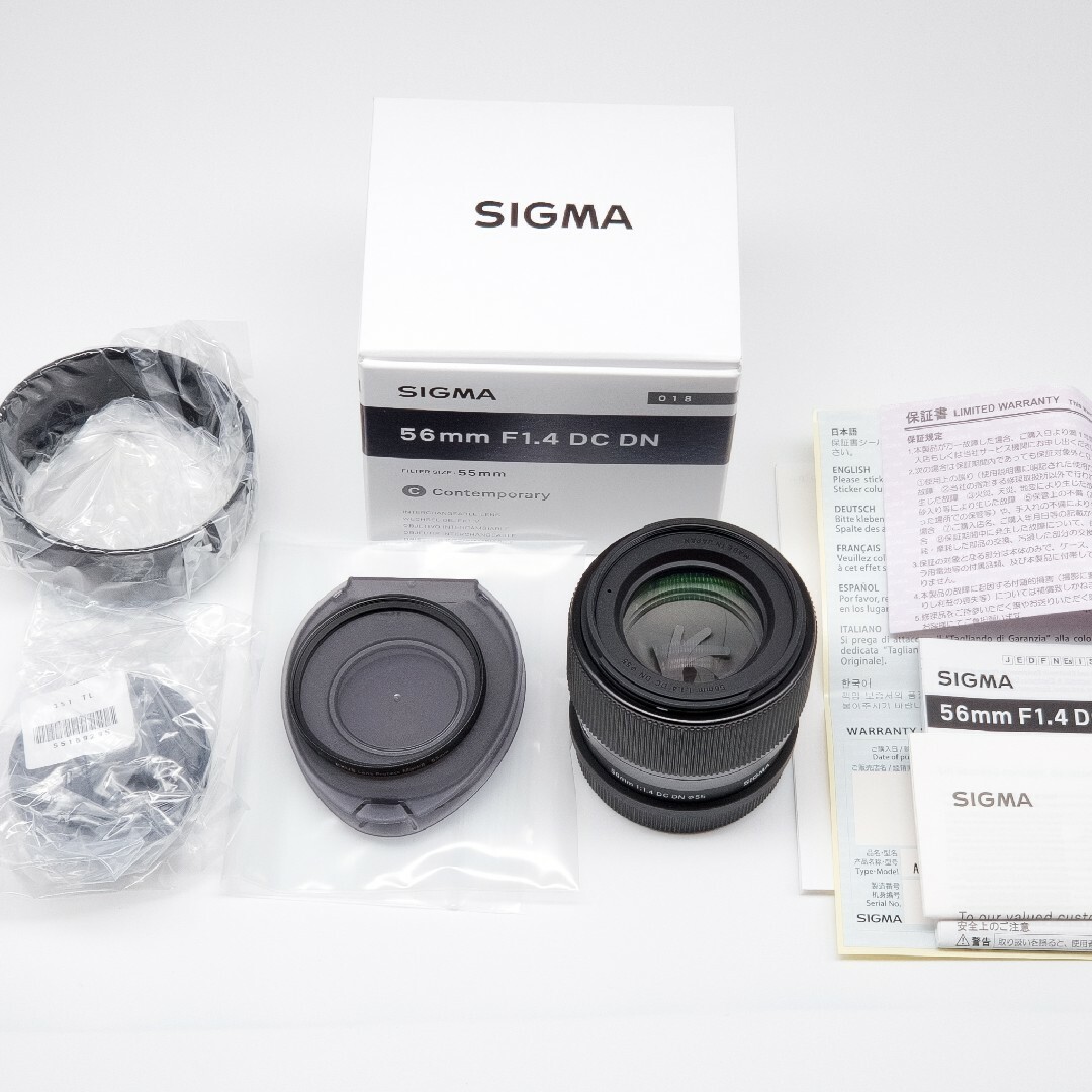 SIGMA(シグマ)のSIGMA 56mm F1.4 DC DN ライカLマウント用 フィルタ無し スマホ/家電/カメラのカメラ(レンズ(単焦点))の商品写真