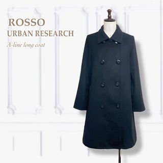 ロッソ(ROSSO)の【naopiyo様専用商品】V25⭐️ほぼ新品【ロッソ】Aラインコート 黒(ロングコート)