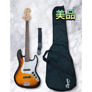 SQUIER - 【出音OK】Squier by fender JAZZ BASS レッド系の通販｜ラクマ