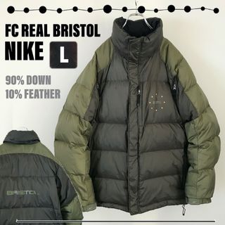 NIKE x FCRB★ダウンジャケット★ダウン90%★バイカラー★グリーン